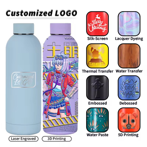 Custom Logo Double Wall Vacuum Insulated Bottles Soft Rubber Coated <b>Small</b> Mouth Stainless Steel Sports Drink Water Bottle 6-12 - Product Image 6