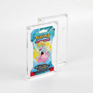 Estuche de exhibición de acrílico transparente para paquetes de cartas Pokémon, soporte de 6 pulgadas para sobres de coleccionables, almacenamiento de plástico de estilo moderno - Product Image 1