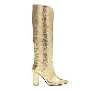 Bottes tendance à gros talon épais, hauteur des genoux, fait à la main, nouvelle collection chine, vente en gros - Product Image 2