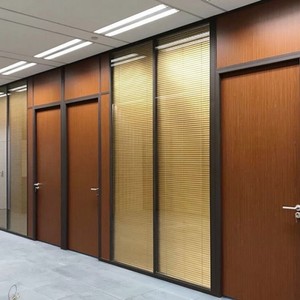 Pared Divisoria Modular Sólida para Oficina, <span class=keywords><strong>de</strong></span> Doble Capa, con Revestimiento <span class=keywords><strong>de</strong></span> Madera Melamínica, Divisor Acústico para Espacios <span class=keywords><strong>de</strong></span> Oficina - Product Image 2