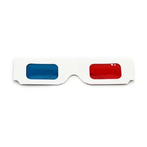 نظارات ثلاثية الأبعاد من OEM للسينما من الورق المقوى بأشكال أنجليف أحمر وأزرق نظارات ثلاثية الأبعاد من الورق السينمائي للأفلام