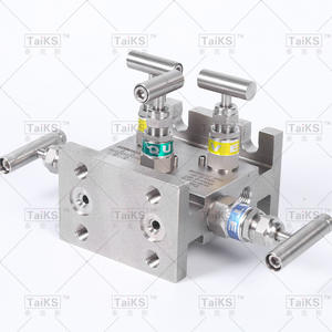 Collecteur à cinq vannes de type T en acier inoxydable avec bride à double rail en U et filetage interne, collecteur de vanne à commande séparée - Product Image 2