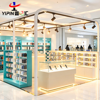 Vitrine murale haut de gamme en verre pour magasin de téléphonie mobile, présentoir mural pour étuis de téléphone pour boutique de téléphonie mobile