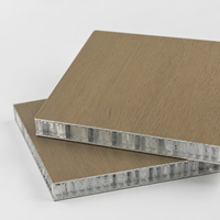 Panneau en aluminium alvéolaire personnalisé, écologique, imitation bois de chêne clair, résistant au feu et à l'humidité, garantie 5 ans