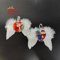 Ornements Ailes d'Ange en MDF pour Sublimation, Blancs pour Noël et la Saint-Valentin