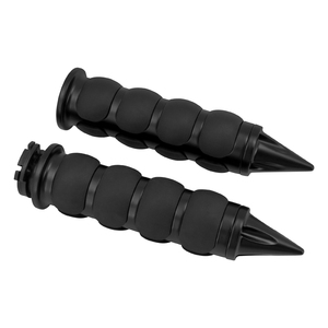 Manopole da 1 pollice (25mm) con inserti in gomma e estremità a punta per acceleratore, compatibili con Harley Sportster, Dyna, Softail, Touring, Honda e <span class=keywords><strong>Suzuki</strong></span> - Product Image 2