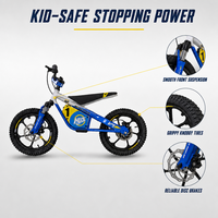Vélo de course tout-terrain pour enfants, moto électrique tout-terrain pour enfants, entraînement pour enfants, suspension avant, moteur sans balais 653W, fournisseur en gros