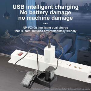 <span class=keywords><strong>Chargeur</strong></span> double rapide pour batterie <span class=keywords><strong>NP</strong></span> <span class=keywords><strong>FZ100</strong></span> à 2 canaux avec écran LCD intelligent pour appareil photo numérique <span class=keywords><strong>Sony</strong></span> A9 A7R III A7 III - Product Image 4