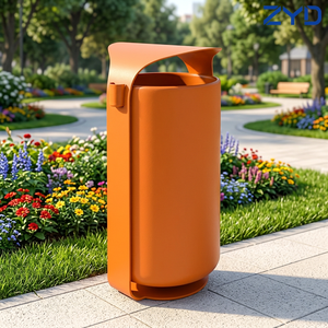 Outdoor Street/School/Office/Apartment Customizable Metal <strong>Trash</strong> <strong>Can</strong> Waste Bins <strong>Trash</strong> Bin <strong>Trash</strong> <strong>Cans</strong> Kitchen Accessories - Product Image 5