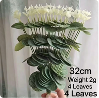 Daun Eucalyptus Buatan Bentuk Koin 30-100cm Gaya Instagram Minimalis Aksesoris Rangkaian Bunga Pernikahan Bunga buatan, tanaman buatan