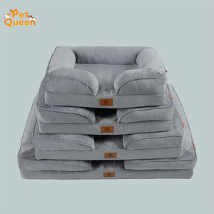 2025 Designer Luxe Kleine Hondenbank Ademende Flanellen Schuimkoeling Ondersteuning Schattige Stijl Effen Patroon Doos Verpakking Inbegrepen - Product Image 2