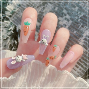 Paso Sico vente chaude Kawaii mignon dessin animé alliage <span class=keywords><strong>lapin</strong></span> bricolage 3D Nail Art décoration pour les filles Nail Art Design - Product Image 3