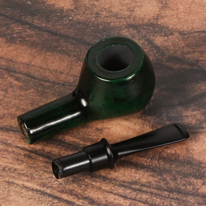 Erliao新着グリーン木製喫煙パイプ卸売無垢材タバコパイプ高級喫煙パイプ木製 - Product Image 4