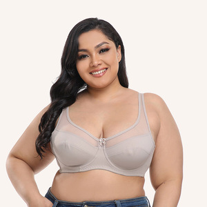 <span class=keywords><strong>Reggiseno</strong></span> Plus Size per Donne, Coppa Grande, Comfort con Ferretto, Spalline Larghe, Design <span class=keywords><strong>Non</strong></span> <span class=keywords><strong>Imbottito</strong></span>, Coppa Intera - Product Image 6