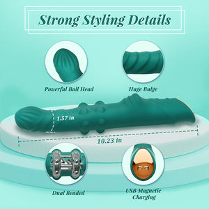 OEM G-Punkt Perlen Schub Vibrator Dildo Mit 10 Twisted Bead Patterns Klitoris stimulator und rotierenden Funktionen - Product Image 3