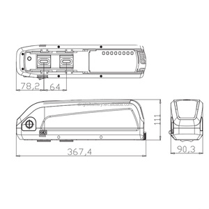 Tower Beach Bum <span class=keywords><strong>2</strong></span> Ebike Batterie 48V 14Ah 672Wh 500W 750W 1000W Hailong Down Tube Batterie avec chargeur - Product Image 3