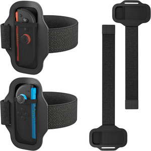 Bracelets de poignet et sangles de jambe pour manettes Joy-Con – Accessoires de <span class=keywords><strong>jeu</strong></span> – Sangle élastique réglable pour manette <span class=keywords><strong>Switch</strong></span> - Product Image 1