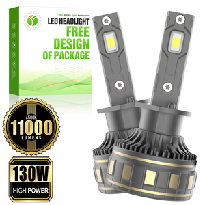 Ventilateur haute vitesse P1F de conception avancée, 130W, 11000Lm, 6500K, lumière LED à filament unique H1 pour la restauration automobile classique - Product Image 1