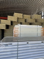 Panneaux sandwich modernes en laine de roche pour isolation et insonorisation des murs extérieurs et des toitures de entrepôts, résistants à l'eau, garantie 3 ans