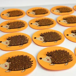 Factory Custom High Quality 3d Raised Rubber Silicone Brush Label Logo Sticker Printing Brush Silicone Heat Transfer Label