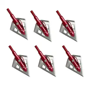 Hot Seller Stainless Steel Hunting Tip Fieldpoint Bowhunting Spin Big Cutting Blade Compound Bow Archery Broadheads