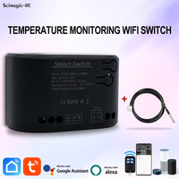 Contrôleur de température intelligent WIFI Tuya Capteur de thermostat Relais de contact sec passif Récepteur RF Fonctionne pour Alexa Google Home