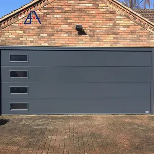 Großhandel Schiebetür aus Doppel-Schmiedeeisen Garagentor Rolling-Tür aus Aluminium