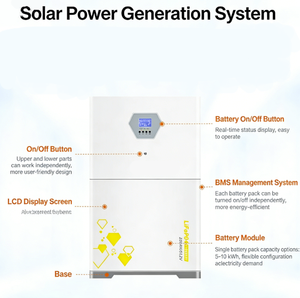 Système solaire hybride 30KW, silicium polycristallin, MPPT, batterie lithium-ion, prix réduit pour les systèmes solaires domestiques - Product Image 2