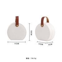 Boîte de rangement portable pour bijoux de voyage, étui organisateur, logo personnalisé, cuir PU de luxe, pour colliers, bracelets, boucles d'oreilles, bagues