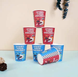 Tụ tập 9-oz cốc giấy sinh nhật Nguồn cung cấp bên trẻ em gái Ice Cream bé tắm trang trí Mix 4 Bộ đồ ăn Bảng trang trí - Product Image 1