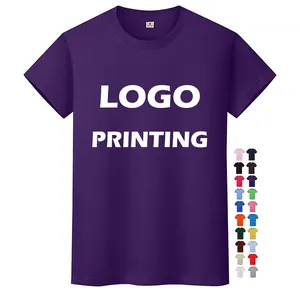 wholesale Oem T-shirts, In bulk unisex custom letter printing 100% organic cotton plus over size blank Plain men's T shirts