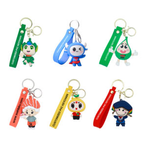 بسعر الجملة سلسلة مفاتيح مخصصة ثلاثية الأبعاد من كلوريد البولي فينيل أنيمي 3D مخصصة لسلاسل المفاتيح المطاطية - Product Image 1