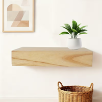 Étagère murale flottante moderne à double niveau en bois avec construction de précision pour salon