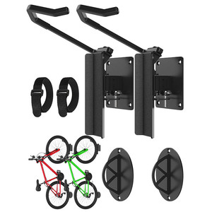 Magasin de vélos personnalisé JH-Mech Rangement compact peu encombrant Gros pneu <span class=keywords><strong>Support</strong></span> <span class=keywords><strong>mural</strong></span> <span class=keywords><strong>vertical</strong></span> solide en métal pour vélo - Product Image 1