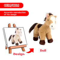 Jouets en peluche de cheval en peluche avec le jouet mou d'animal de logo personnalisable à vendre