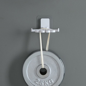 High-capacity <b>Wall</b> Rack Bathroom Towel Rack Self-adhesive Plastic <b>Hook</b> Storage Towel Storage Rack - Product Image 2