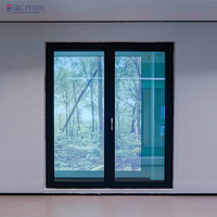 Fuson Nouveaux Produits Fenêtre à Battant Minimaliste en PVC Fenêtres Résidentielles Étanches en PVC Fenêtres à Double Vitrage Fenêtres Insonorisées