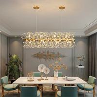 Lustre en cristal de luxe créatif nordique pour salon, chambre et hôtel, design pissenlit et fleurs