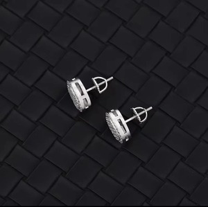 Unique Design Moissanite Engagement Earrings For Women Perfect For Engagement Ceremonies Romantic Occasions Available For Sale - Product Image 3