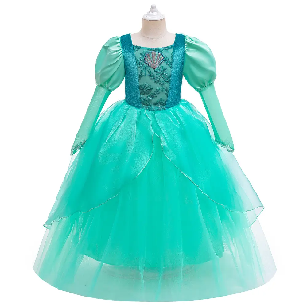 Mermaid Ariel Prinses Jurk Voor Kinderen Baby Meisje Halloween Kostuum Kerst Jurk Rapunzel Jurk