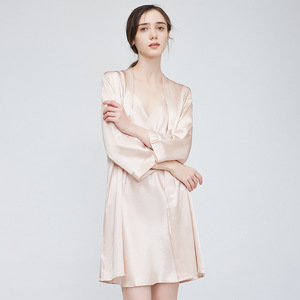 Personalizar lujo mujer <span class=keywords><strong>sin</strong></span> mangas satén seda vestido ropa de dormir mujer Sexy satén <span class=keywords><strong>Kimono</strong></span> seda baño dama de honor novia batas Pijamas - Product Image 6