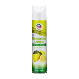 赫里奥斯320毫升阳光空气清新剂喷雾和气味消除剂，用于家庭使用的强烈气味柠檬气味