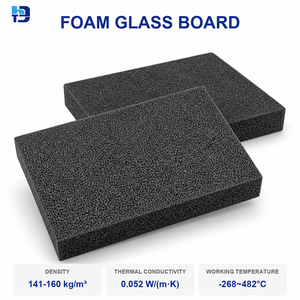 Panneau en verre mousse <span class=keywords><strong>A1</strong></span> ignifuge, densité 141-160 kg/m³, isolation thermique, imperméable, matériau de construction pour toiture, cellules fermées - Product Image 1