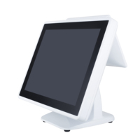 Caisse enregistreuse, terminal tablette, double écran, carré, pour restaurant, système de point de vente en aluminium