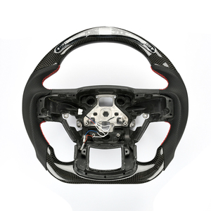 Volant de direction personnalisé LED F150 en cuir et fibre de carbone, volant sport - Product Image 1