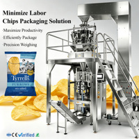 Machine automatique de pesage et d'emballage de chips de pommes de terre et de bananes avec injection d'azote