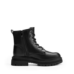 <span class=keywords><strong>Stivaletti</strong></span> alla caviglia da combattimento con lacci neri da donna alla moda con Sole antiscivolo e <span class=keywords><strong>stivaletti</strong></span> con cerniera laterale - Product Image 2