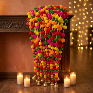 Beautiful Decorative <b>Pom</b> <b>Pom</b> Strings <b>Garland</b> for Halloween Graduation and Event Decorations on Sale with Cheery Appeal - Product Image 4