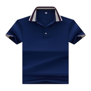 Vente en gros 100% coton tricoté uni col tournant Golf t-shirt à manches courtes de travail pour la conception de logo personnalisé écologique décontracté - Product Image 1