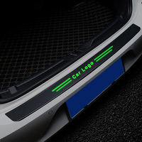Protection de seuil de porte de voiture en cuir lumineux personnalisé, étanche, écologique, anti-rayures, anti-trocades, pédale de bienvenue automatique